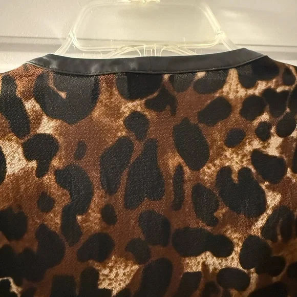 Rafaella Brown and Black Animal Print Blouse - Picture 8 of 9
